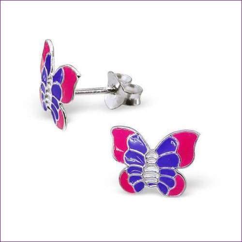 Butterfly Silver Earrings - Fashion Silver London - Butterfly Silver Earrings - CE - children earrings