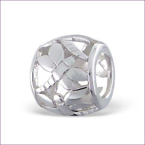 Dragonfly Silver Charm For Bracelet - Fashion Silver London - Dragonfly Charm - fashion crystal earrings - silver ball bracelet