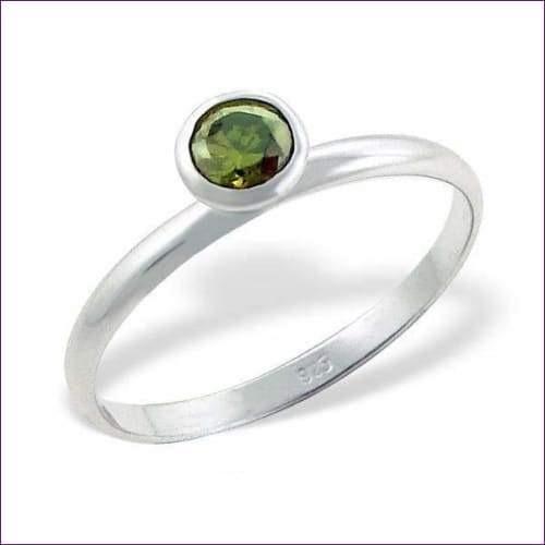 Green Silver Ball Ring - Fashion Silver London - Newest - Olivine Crystal - Pearl Bracelet
