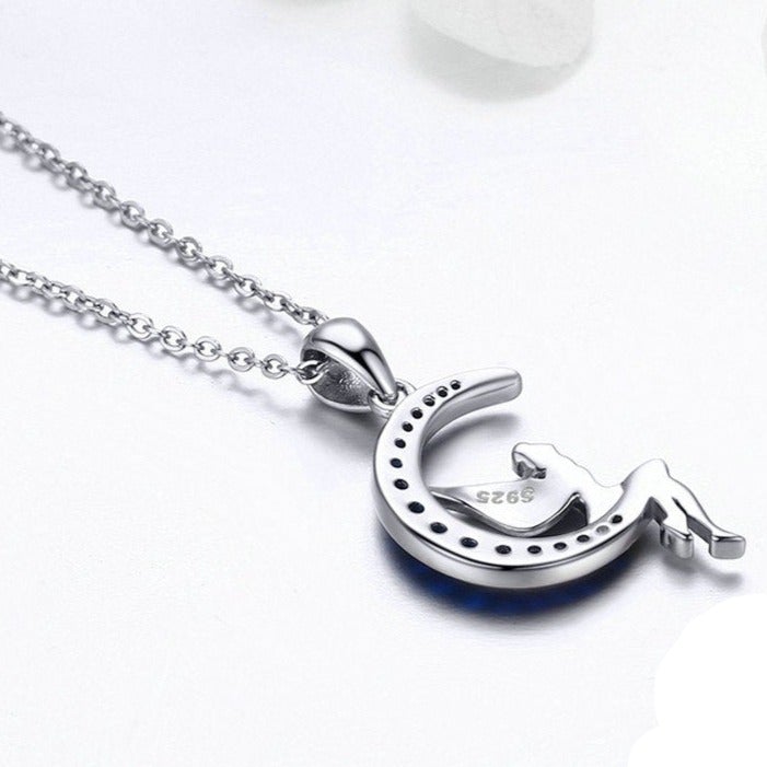 Lucky Fairy Blue Moon Pendant Necklace - Fashion Silver London - Blue Moon - Blue Moon Necklace - Necklace