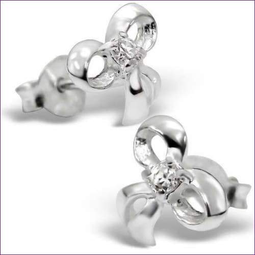 Ribbon Sterling Silver Earrings - Fashion Silver London - blacky - Ribbon silver earrings - Silver earrings