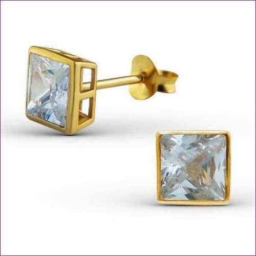 Square Silver Stud Earrings - Fashion Silver London - best selling - Silver earrings - Square silver earring