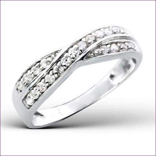 Sterling Silver Swarovski Ring - Fashion Silver London - Silver ring - Sterling Silver Fashion Rings - Sterling Silver Rings