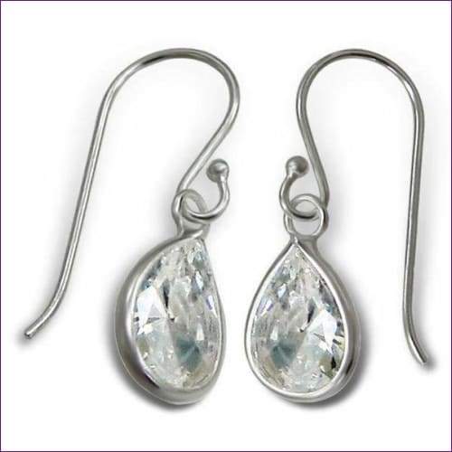 Drop Silver Earrings - Fashion Silver London - 925 Sterling Silver Earrings Hypoallergenic - blacky - Drop silver earrings