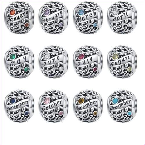 Birthstone Silver Charm - Fashion Silver London - Birthstone Charm - newest - silver charm bracelet