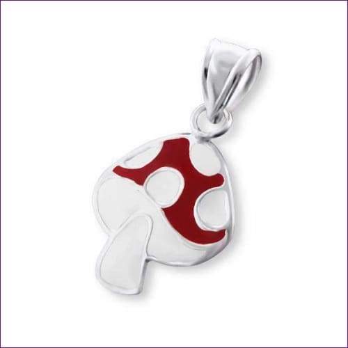 Children's Silver Mushroom Pendant - Fashion Silver London - Children Pendant - Mushroom Pendant -