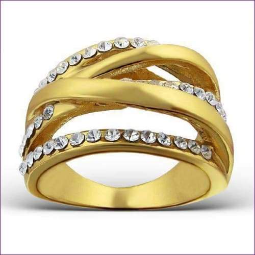 Cross Band Fashion Ring - Fashion Silver London - blacky - fashion ring - Stainless Steel Ring