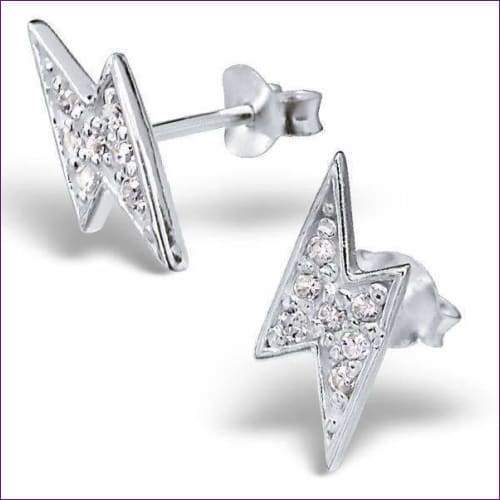 Crystal Stud Earrings - Fashion Silver London - blacky - Crystal Stud Earrings - Flash Earrings