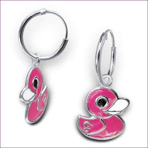 Duck Earrings - Fashion Silver London - Children earrings - duck earrings - Sterling Silver
