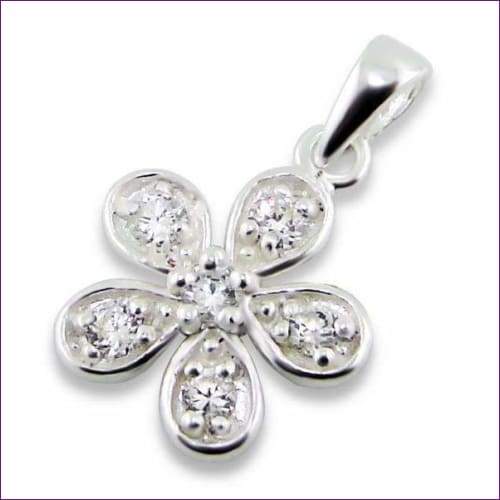Flower Sterling Silver Pendant - Fashion Silver London - Flower silver pendant - Flower Sterling Silver Pendant - Silver pendant