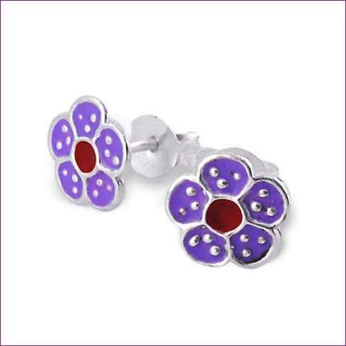 Flower Studs Earrings - Fashion Silver London - children earrings - flower earrings - Flower Studs Earrings
