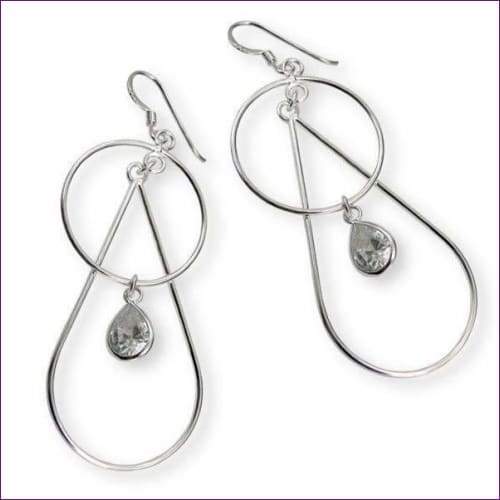 Geometrical Silver Earrings - Fashion Silver London - Best hoop design - blacky - Geometrical silver earrings