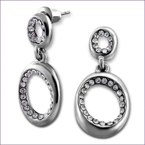 Graceful Round Fashion Earrings - Fashion Silver London - fashion crystal earrings - fashion earrings - round fashion earrings