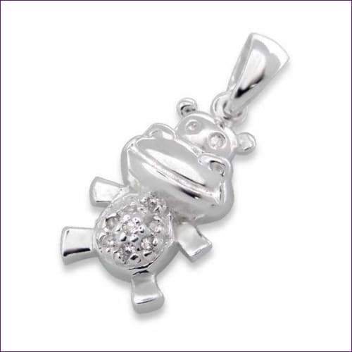 Hippo Pendant - Fashion Silver London - 925 Silver Pendant - blacky - Hippo Pendant