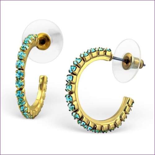 Hoop Earrings Silver - Fashion Silver London - fashion crystal earrings - fashion earrings -