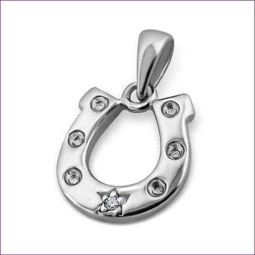 Horse Shoe Sterling Silver Pendant - Fashion Silver London - Horse shoe silver pendant - Silver pendant -