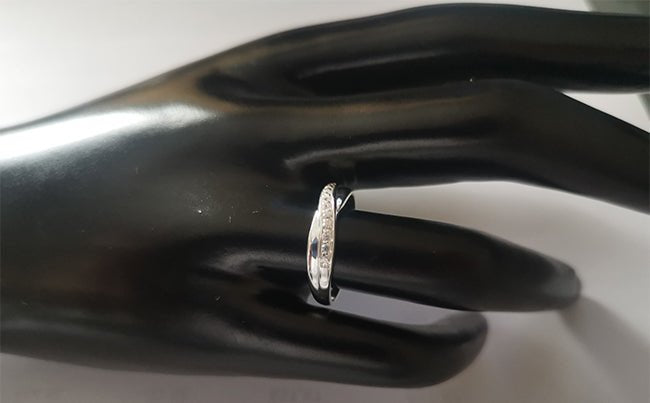 Infinity Silver Engagement Ring - Fashion Silver London - blacky - Silver ring - Sterling Silver Double Infinity Ring
