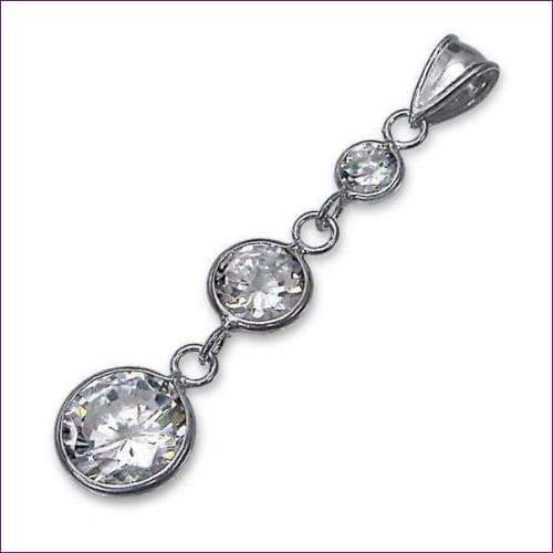 Long Silver Pendant Necklace - Fashion Silver London - best selling - long silver pendant - Long Silver Pendant Necklace