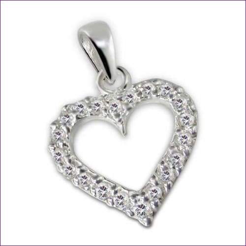 Love Heart Pendant - Fashion Silver London - Heart silver pendant - Love Heart Pendant - Silver pendant