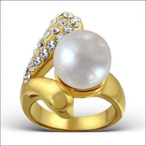 Pearl Fashion Ring - Fashion Silver London - fashion ring - Pearl Fashion Ring - Stainless Steel Ring
