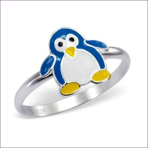 Penguin Silver Ring - Fashion Silver London - Children silver ring - penguin ring -