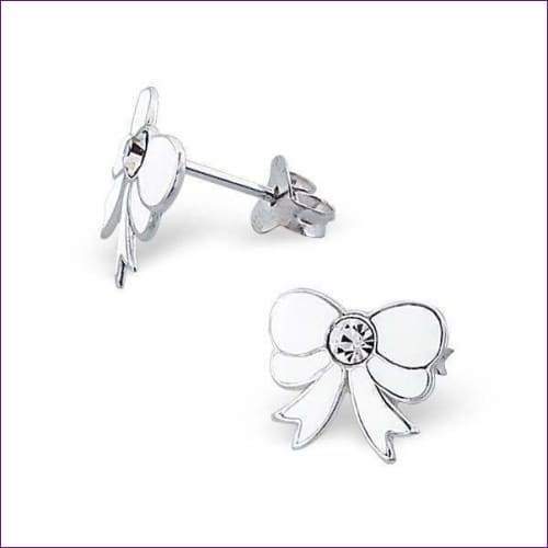 Ribbon Earrings - Fashion Silver London - children earrings - ribbon earrings -