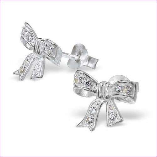 Ribbon Sterling Silver Earrings - Fashion Silver London - blacky - Ribbon silver earrings - Silver earrings
