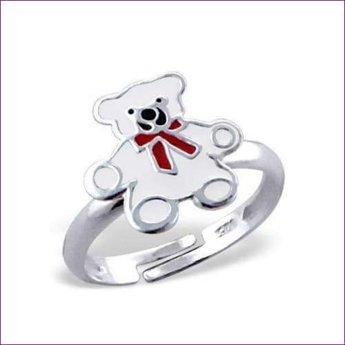 Ring Bear - Fashion Silver London - Adjustable Silver Ring - bear ring - Children silver ring