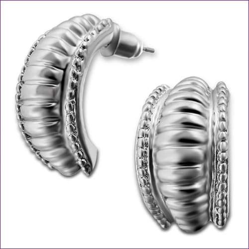 Shell Design Fashion Earrings - Fashion Silver London - fashion crystal earrings - fashion earrings -