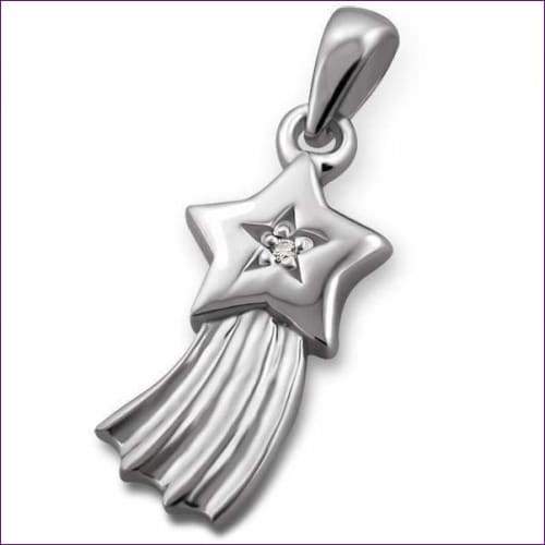 Shooting Star Pendant - Fashion Silver London - Silver pendant - Star silver pendant -