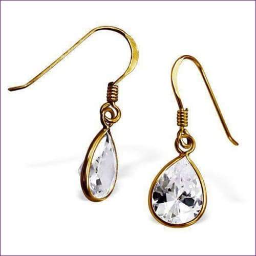 Silver 925 Gold Plated Earrings - Fashion Silver London - blacky - Drop silver earrings - Silver 925 Gold Plated Earrings