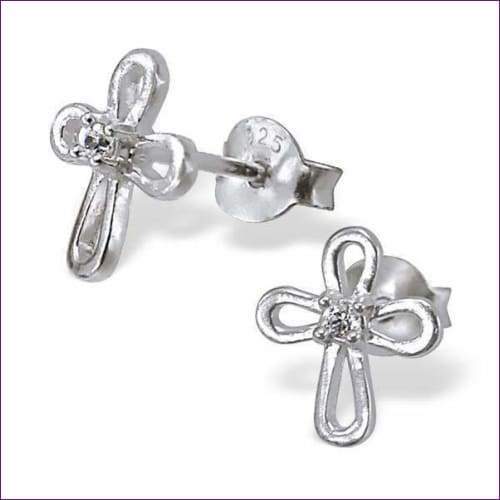 Silver Cross Earrings - Fashion Silver London - blacky - cross earring - Silver Cross Earrings