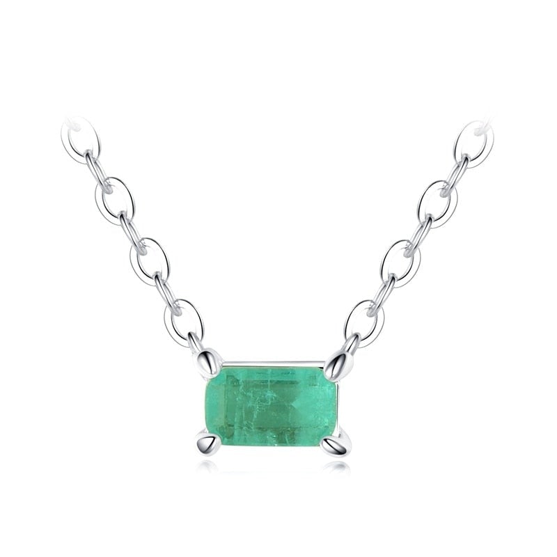 Silver Green Tourmaline Necklace - Fashion Silver London - Green Tourmaline Necklace - Necklace - Pendant Necklace