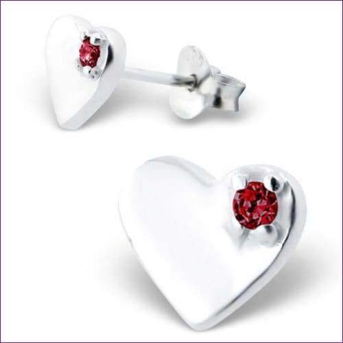 Silver Heart Earrings Studs - Fashion Silver London - Silver Heart Earrings - Silver Heart Earrings Studs -