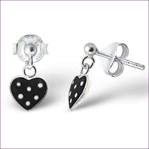 Silver Heart Earrings Studs - Fashion Silver London - children earrings - heart earrings - Silver Heart Earrings Studs