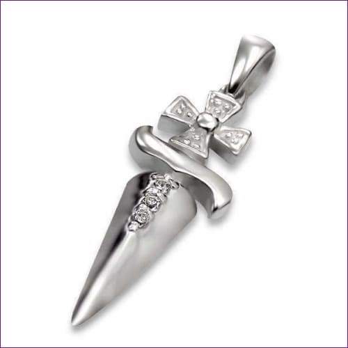 Silver Knife Pendant - Fashion Silver London - Knife silver pendant - Silver pendant -