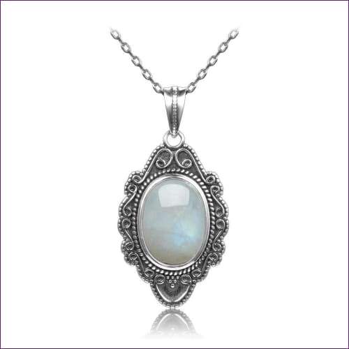 Silver Moonstone Necklace - Fashion Silver London - Moonstone Silver Necklace Pendants - Silver Moonstone Necklace - silver necklace for women
