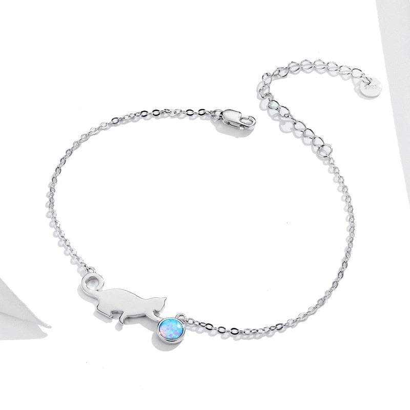 Silver Cat Necklace & Bracelet Set - Fashion Silver London - bracelet - Bracelet Set - Necklace