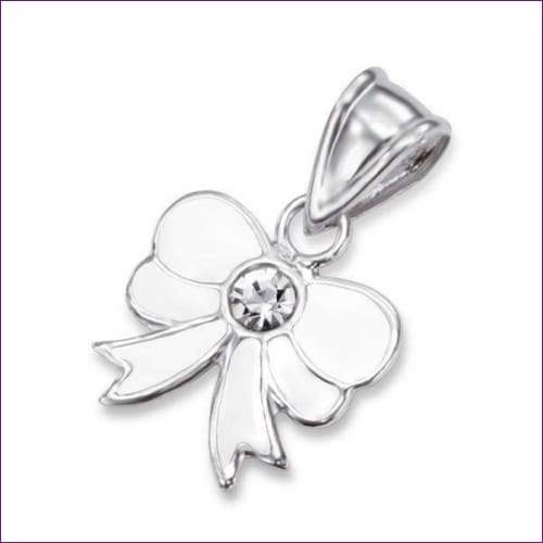 Silver Ribbon Pendant. - Fashion Silver London - ribbon earrings - -