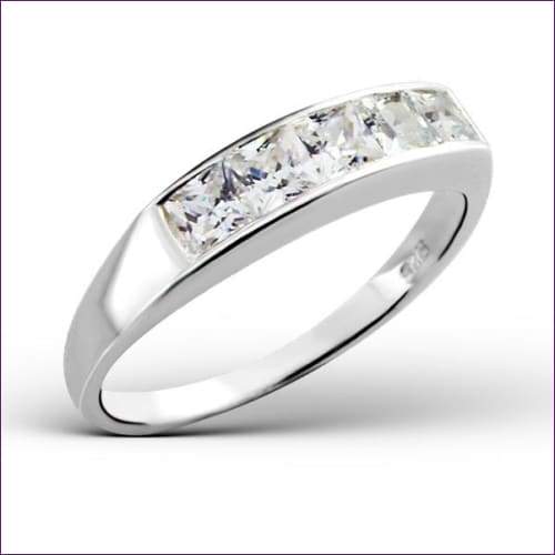 Silver Sparkling Cubic Zirconia Ring - Fashion Silver London - best selling - fashion ring - silver gold plated ring