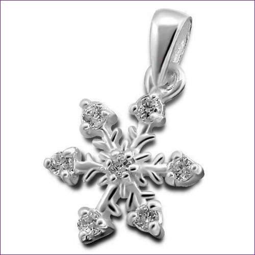 Snow Flake Sterling Silver Pendant - Fashion Silver London - Silver pendant - Snowflake silver pendant -