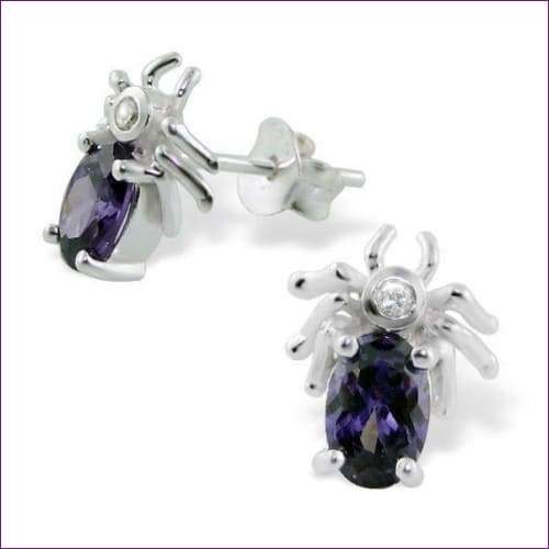 Spider Stud Earrings - Fashion Silver London - best selling - Silver earrings - spider earrings