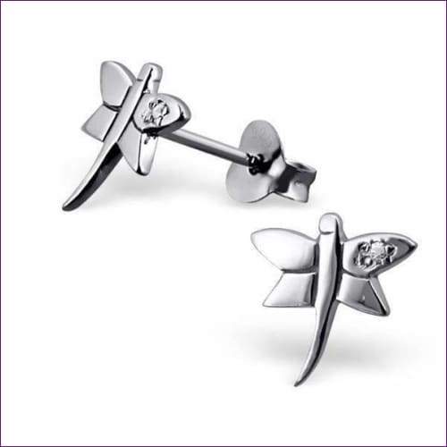 Sterling Silver Dragonfly Earrings - Fashion Silver London - Silver earrings - Sterling Silver Dragonfly Earrings -