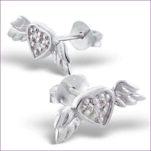Sterling Silver Heart Earrings - Fashion Silver London - Silver earrings - Sterling Silver Heart Earrings -