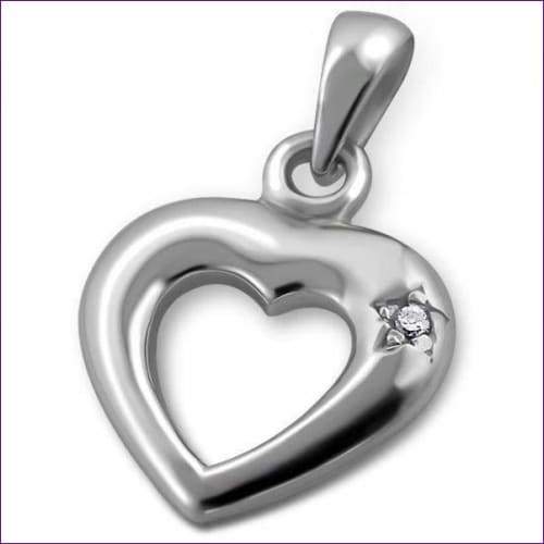 Sterling Silver Heart Pendant - Fashion Silver London - Heart silver pendant - Silver pendant - Sterling Silver Heart Pendant