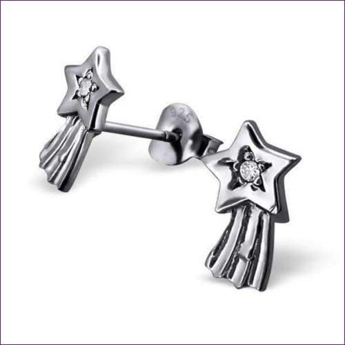 Sterling Silver Shooting Star Earrings - Fashion Silver London - Silver earrings - Sterling Silver Shooting Star Earrings -