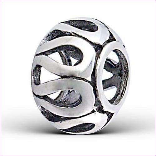 Sterling Silver Wave Charm - Fashion Silver London - silver charm bracelet - Sterling Silver Charm Bracelet - Sterling Silver Charms