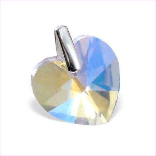 Swarovski Crystal Heart Pendant - Fashion Silver London - Silver pendant - Swarovski Crystal Heart -