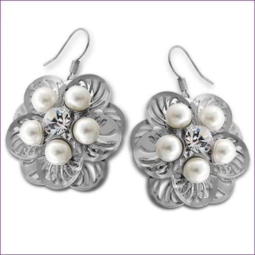 Trendy Flower Earrings - Fashion Silver London - fashion crystal earrings - fashion earrings -