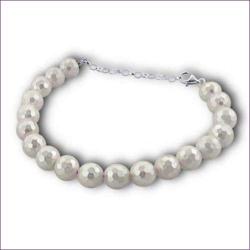 White Pearl Shell Bracelet - Fashion Silver London - Pearl shell bracelet - -